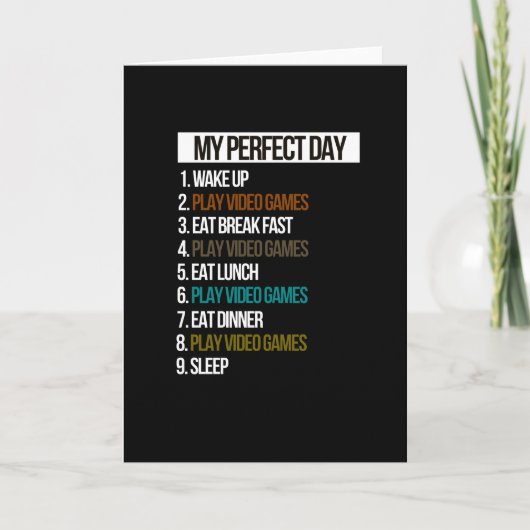 ゲームゲーマーコンソールおもしろい引用文ギフトアイディア カード (正面)