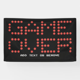 ゲームゲームゲームゲームオーバーレタリングゲーマーD20サイコロ 横断幕