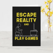 ゲームゲームゲームゲームゲーム機のギフトアイディア カード (黄色い花)