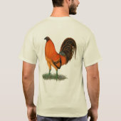 ゲームコックジンジャー赤雄鶏 Tシャツ (裏面)