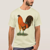 ゲームコックジンジャー赤雄鶏 Tシャツ (正面)