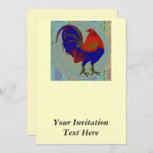 ゲームコック: 印象派の雄鶏 招待状 (正面/裏面)