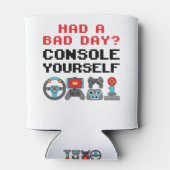 ゲームコンソールおもしろいプンゲーマービデオゲームプレーヤー 缶クーラー (裏面)