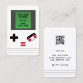 ゲームコンソールのレトロスタイル 名刺 (正面/裏面)
