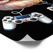 ゲームコントローラクリスマスゲーマーゲーム愛好家 ポスター (角)