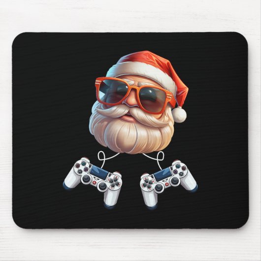 ゲームコントローラクリスマスゲーマーゲーム愛好家 マウスパッド (正面)