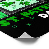 ゲームコントローラシャムロックSt patricks dayゲーマーガム ポスター (角)