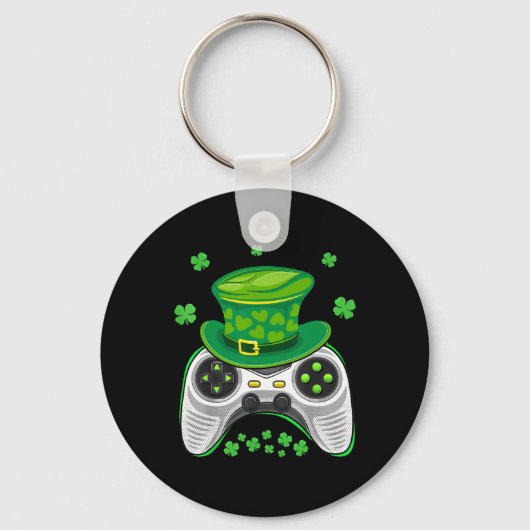 ゲームコントローラシャーロックゲーマーSt patricks dayガム キーホルダー (正面)