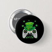 ゲームコントローラシャーロックゲーマーSt patricks dayガム 缶バッジ (正面&裏面)