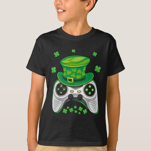ゲームコントローラシャーロックゲーマーSt patricks dayガム Tシャツ (正面)