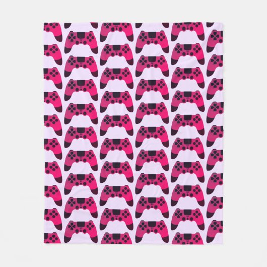 ゲームコントローラビデオゲームおたくゲーマー フリースブランケット (正面)