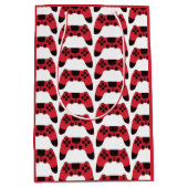 ゲームコントローラビデオゲームおたくゲーマー ミディアムペーパーバッグ (正面)