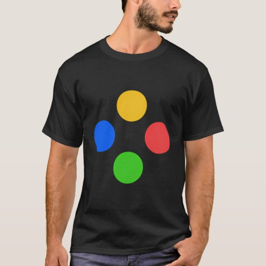 ゲームコントローラボタンの概要 Tシャツ (正面)