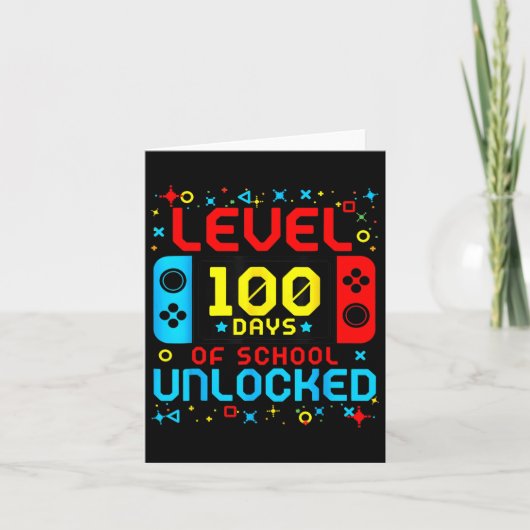 ゲームコントローラレベル100の学校の日のロック解除 カード (正面)