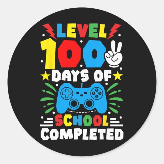 ゲームコントローラレベル100日完了 ラウンドシール (正面)