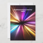 ゲームコントローラーのビデオのネオンスターバストの女の子 招待状 (裏面)