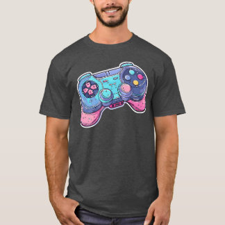 ゲームコントローラーの女の子 Tシャツ