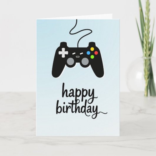 ゲームコントローラーの誕生日カード カード (正面)
