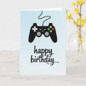 ゲームコントローラーの誕生日カード カード (黄色い花)