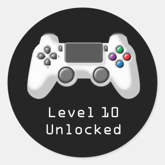 ゲームコントローラーパーティー特典ステッカー ラウンドシール (正面)