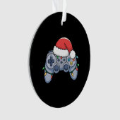 ゲームコントローラー クリスマス サンタ帽子 ゲーマー オーナメント (正面)