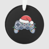 ゲームコントローラー クリスマス サンタ帽子 ゲーマー オーナメント (正面)