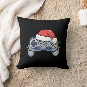 ゲームコントローラー クリスマス サンタ帽子 ゲーマー クッション