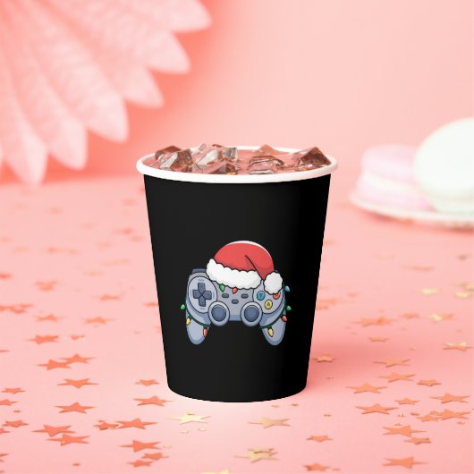 ゲームコントローラー クリスマス サンタ帽子 ゲーマー 紙コップ (インサイチュ)