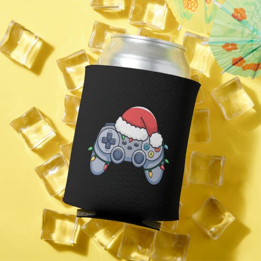 ゲームコントローラー クリスマス サンタ帽子 ゲーマー 缶クーラー (インサイチュ 夏)