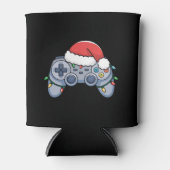 ゲームコントローラー クリスマス サンタ帽子 ゲーマー 缶クーラー (正面)