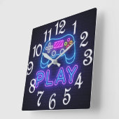 ゲームコントローラー スクエア壁時計 (傾斜)