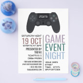 ゲームコントローラー、ビデオゲームイベントの宣伝 チラシ (シングル)