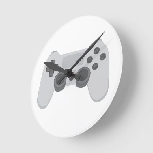 ゲームコントローラー ラウンド壁時計 (傾斜)