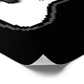 ゲームコントローラ白黒8ビットビデオゲームスタイル ポスター (角)