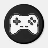 ゲームコントローラ白黒8ビットビデオゲームスタイル マグネット (正面)