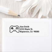 ゲームコントローラ白黒8ビットビデオゲームスタイル ラベル (インサイチュ)