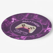 ゲームコントローラ10代のボーイズゲーマーバースデーパーティー ペーパープレート (アングル)