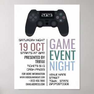 ゲームコントローラ、ビデオゲーマーイベント広告ズ ポスター