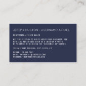 ゲームコントローラ、ビデオゲーマー 名刺 (裏面)