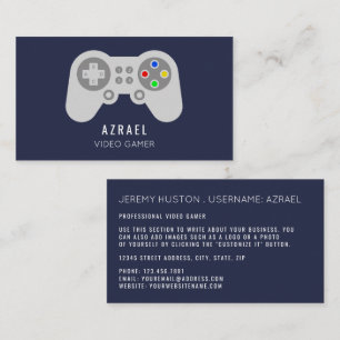 ゲームコントローラ、ビデオゲーマー 名刺
