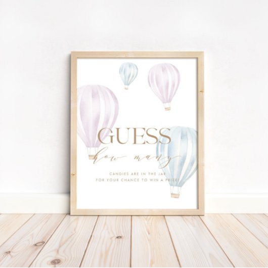 ゲームサインを明らかにするベビー性別の数を推測する ポスター