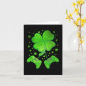 ゲームシャムロックSt patricks dayゲーマーボーイズメンズ カード (黄色い花)