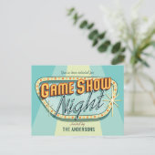 ゲームショーナイトパーティー招待状 インビテーションポストカード (スタンド正面)