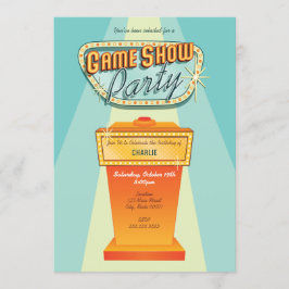 ゲームショーパーティーの招待状 招待状