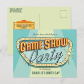 ゲームショーパーティー招待状ポストカード インビテーションポストカード (正面/裏面)