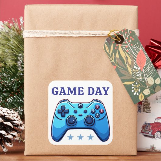 ゲームジョイスティック スクエアシール (クリスマス)