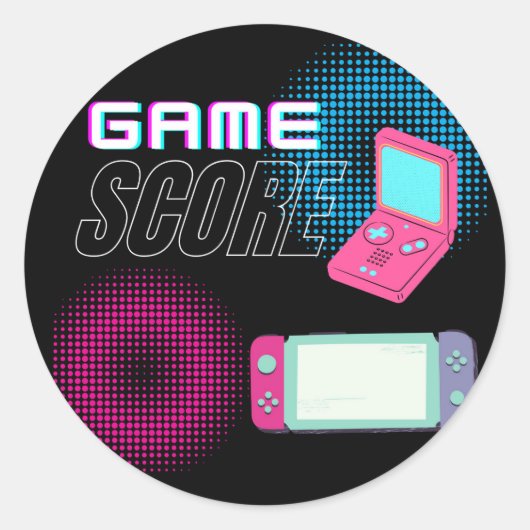 ゲームスコア ラウンドシール (正面)