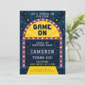 ゲームスタートアーケード誕生日パーティー 招待状 (スタンド正面)