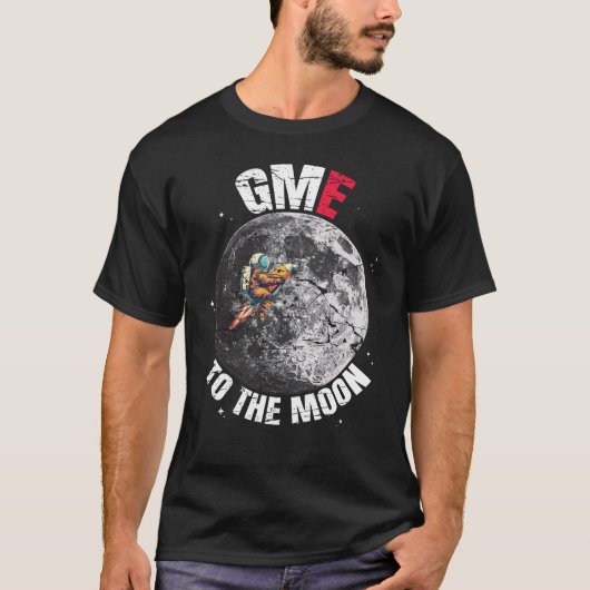 ゲームストップトゥザムーンGMEミーム株 Tシャツ (正面)