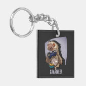 ゲームズ!漫画おもしろいスロース遊のビデオゲーム キーホルダー (正面左)